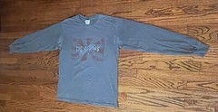 The Clarks Shirt Men Medium Restless Days Long Sleeve Crew Neck Gray Gildan Tag