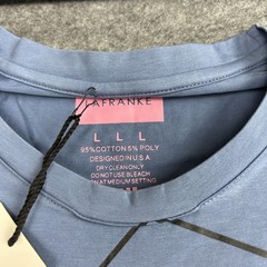 Lafranke Shirt Men’s Large, Geometric Graphic Tee Polyester Cotton Modern Casual