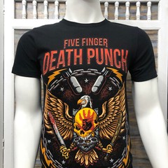 Five Finger Death Punch T Shirt Got Your Six Eagle Swords Print Mens Size S