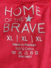 Patriotic Shirt Men’s XL Red Land of the Free Home of the Brave USA