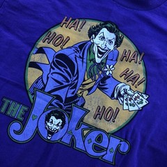 Vtg DC Comics Originals The Joker Purple T-Shirt Size M Great Graphic