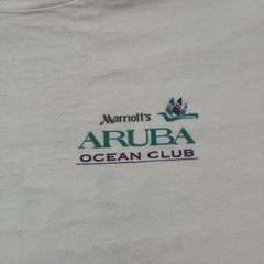 Vintage Marriott Aruba Ocean Club Shirt Mens XL White Resort Souvenir Hotel