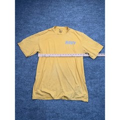 New Balance US Navy PT TShirt Mens Large Yellow Reflective Military Training Top