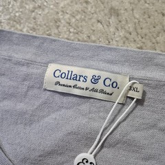 Collars & Co Cotton Silk T Shirt Mens 3XL Gray Comfort Knit Stretch Luxury Beach