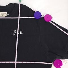 YoungLA Waffle Knit T-Shirt Mens XL Embroidered Oversized Streetwear Heavyweight