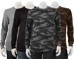 New Croft & Barrow Men’s Base Layer Long-Sleeve Thermal Crew Tee MSRP $22