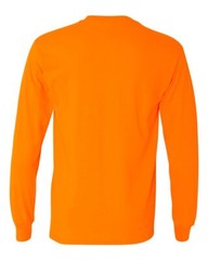 Long Sleeve Custom Printed LOGO/TEXT Shirt Safety Orange – Safety Green