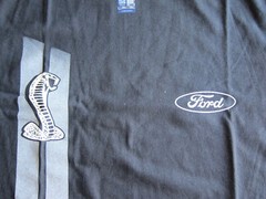 Ford Mustang Shelby Cobra Snake Emblem Cotton T-Shirt Black Official Licensed