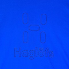 Haglofs Glee Hiking T-Shirt Men XL Blue Short Sleeve Outdoor Base Layer Stretch