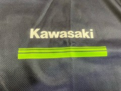 Men XL Motorcycle Quick Drying T-Shirt With Kawasaki Logo Navy/ Green
