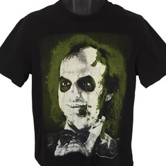 Beetlejuice T Shirt Mens Size Large Black Tim Burton Michael Keaton