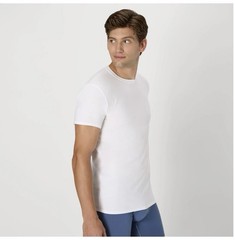 6-Pack HANES Men’s Size L Cotton Stretch T-Shirts Crewneck Undershirts – White