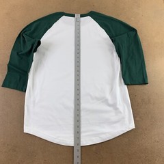Sport-Tek Men’s Small White/Dark Green Colorblock Raglan Jersey Tee T200 New