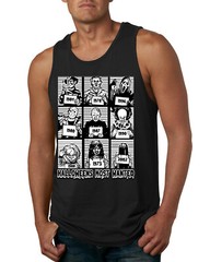 Most Wanted Poster Character MugshotBlack and White Men Tank Top