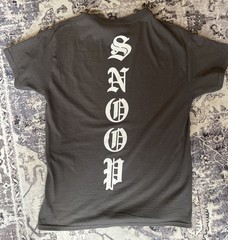 New Death Row Records Snoop Dogg Photo Tee Charcoal Grey T-Shirt Size Medium