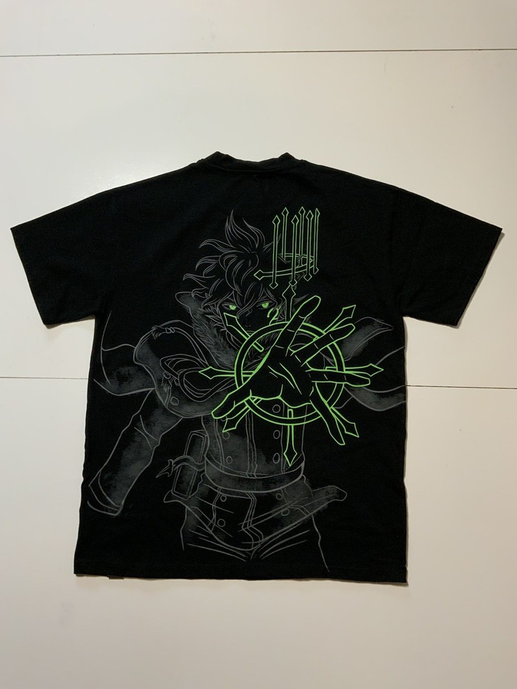 Dingras Brand BlackClover Anime Manga Big Graphic Heavyweight Black T-Shirt Sz.M