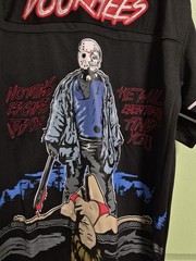 Brand X Camp Crystal Lake Jason Voorhees Men’s Black V-Neck Jersey Tee 3XL