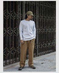 Non Stock Waffle Thermal Shirt 400g Heavyweight Fall Winter Long Sleeve Basic Sh