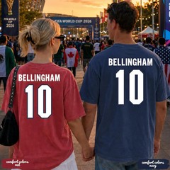 Jude Bellingham Number 10 Shirt, Comfort Colors England Soccer Fan Tee