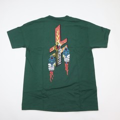 Deathwish Revenge T-Shirt Mens Medium Forest Green Skull Graphic Skate NEW