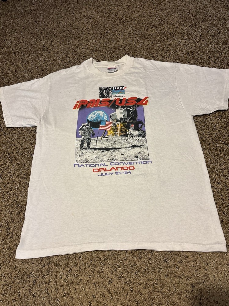 Vintage 1999 IPMS USA National Convention Orlando Moon Landing T Shirt L