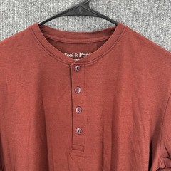 Wool And Prince Henley Shirt Men’s M Merino Wool Blend Pullover Maroon