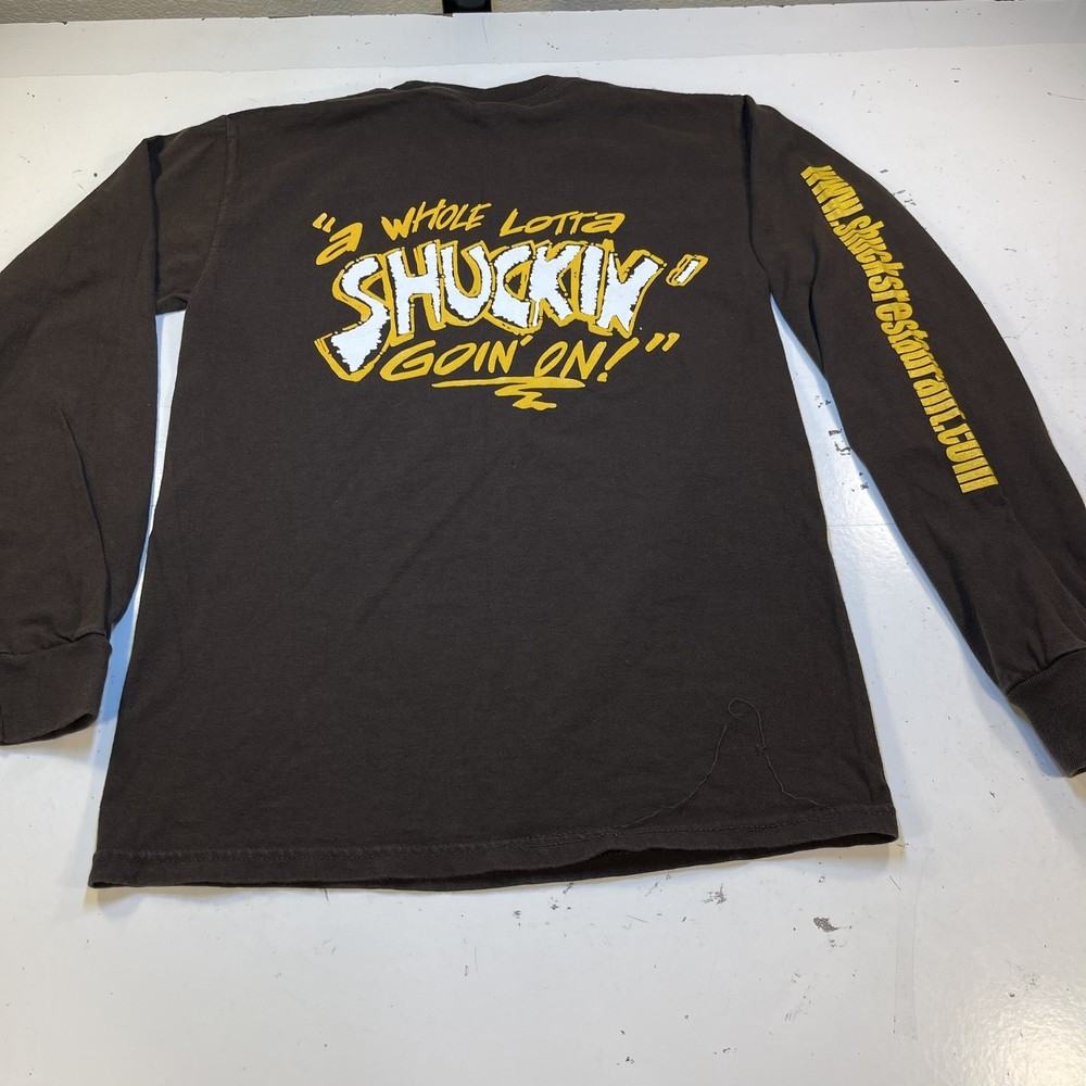 SHUCKS CAJUN RESTAURANT BAR Abbeville LOUISIANA LONG SLEEVE TEE T SHIRT Mens S
