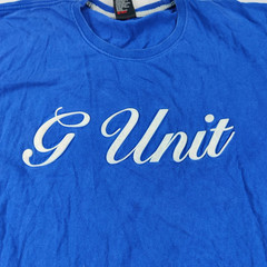 Ecko Unltd. Shirt Mens Large Blue G Unit Script Graphic Tee Hip Hop Streetwear