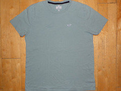 HOLLISTER MUST-HAVE COLLECTION Mens Ice Blue Crew Neck T-Shirt ABERCROMBIE FITCH