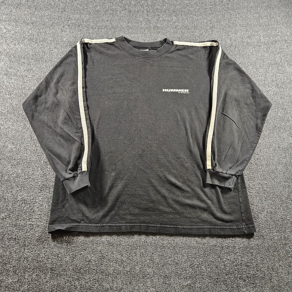 Hummer Shirt Mens Large Black Long Sleeve Like Nothing Else Graphic Badger Sport
