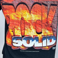 Vintage Black Chevrolet Silverado Rock Solid Graphic Print Shirt Size Large