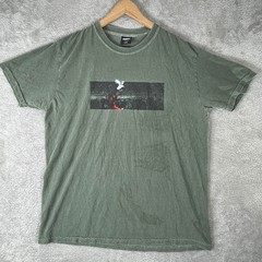 Hockey Skateboards Shirt Mens Large Green Y2K Box Logo Graphic Tee