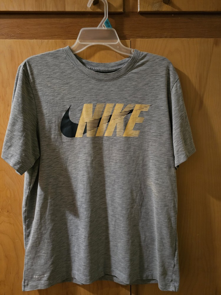 Nike Mens Dri-FIT Swoosh Training T-Shirt Grey Heather Size Large CZ9724-063