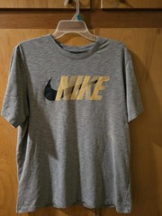 Nike Mens Dri-FIT Swoosh Training T-Shirt Grey Heather Size Large CZ9724-063