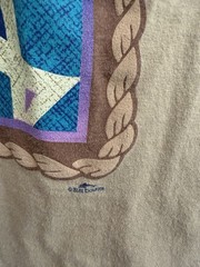 Vintage Blue Dolphin Nautical Graphic Tee Single Stitch 90s Beach Surf Medium SS