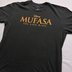 Disney Mufasa The Lion King Graphic T-Shirt Mens XL Black Short Sleeve Cotton