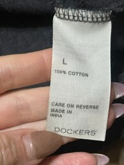 DOCKERS Premium Shirt, Men’s Size Large, Gray, Long Sleeve, Collared