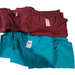 Men Hvy Cotton Short Sleeves T-Shirt (Lot Of 5) Mix Color Lot (#4) Jerzee Gildan