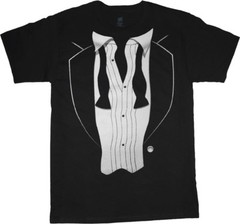 Tuxedo T-shirt Men’s Graphic Tee Loose Tie Tux Funny Decal Design Wedding Tshirt