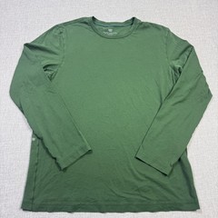Mack Weldon Long Sleeve T-Shirt Mens Medium Green Tagless Crew Neck Basic Cotton