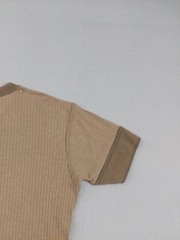Calvin Klein Jeans Shirt Mens Large Brown Ribbed Knit Crewneck Ringer Tee Cotton
