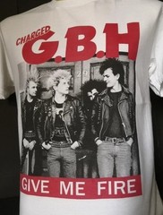 Remake GBH Give Me Fire Punk Rock short sleeve classic white shirt S-5XL
