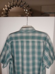 Wrangler Men Blue Plaid Button Down Shirt XL