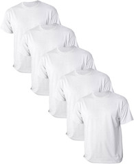 Adult Dryblend Sports T-Shirt, White, X-Large. (Pack of 5)