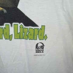 Vintage Taco Bell Shirt Mens XL White 90s Funny Parody Lizard Dog Chihuahua USA