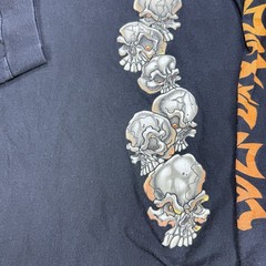 Vintage JNCO Jeans Shirt Mens 2XL Black Skull Long Sleeve Hit Made In USA Y2K