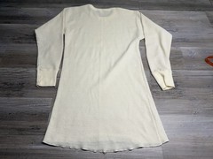 Vintage 70s Hanes Thermal Shirt Adult Size L White Waffle Knit Blank Base Layer