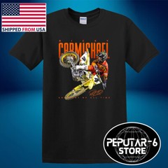 Ricky Carmichael Motocross Rider Legend Men’s Black T-Shirt Size S-3XL