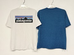 Lot 2 Patagonia Men’s Shirt Size Medium Capilene Cool P-6 Logo Organic T-Shirt