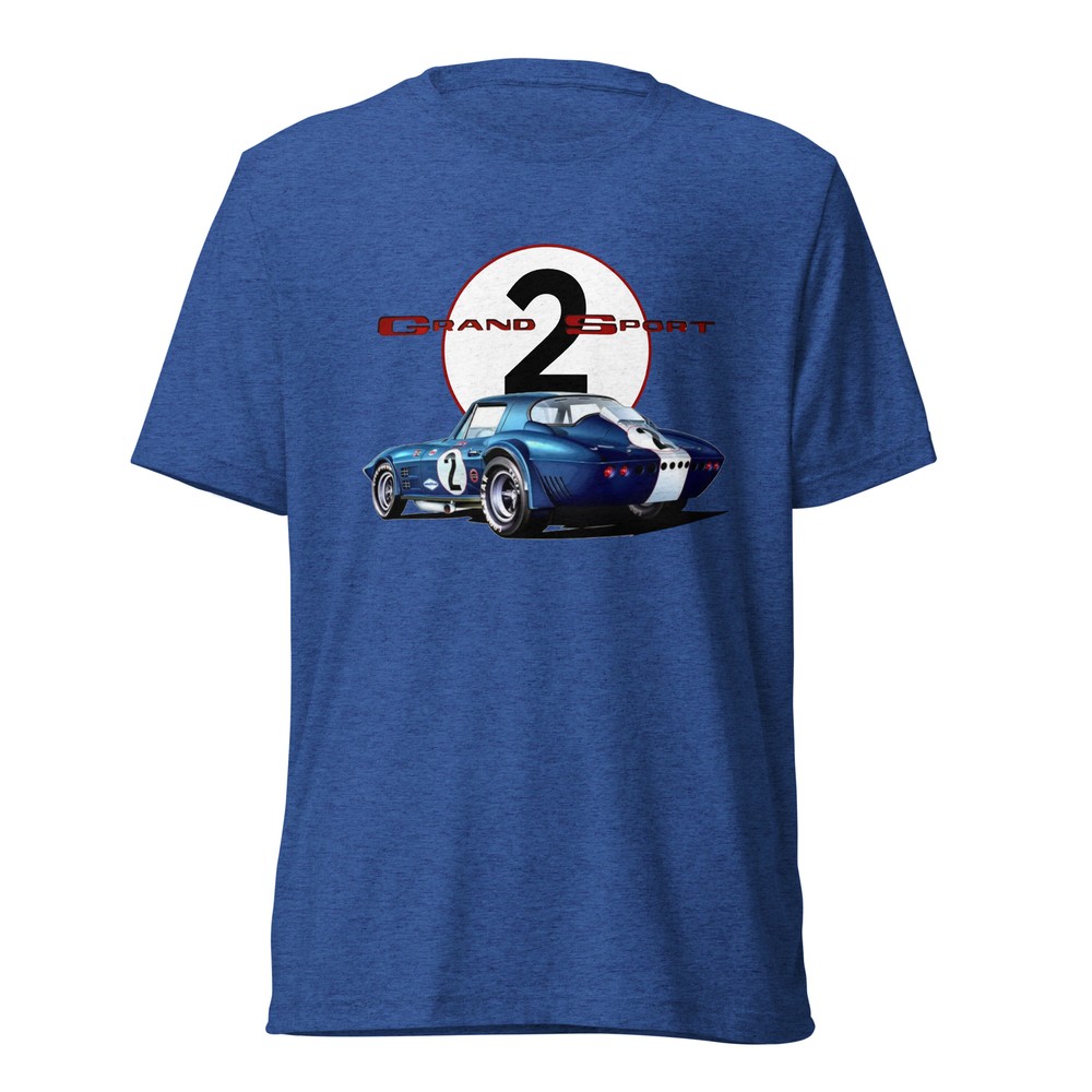 1963 Corvette Grand Sport Racer Vintage Race Car Short sleeve tri-blend t-shirt